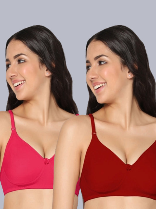 Eden01 Soft Padded Full Coverage Bra (Pack of 2)