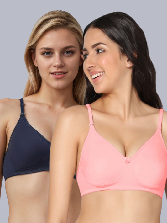 Eden01 Soft Padded Full Coverage Bra (Pack of 2)