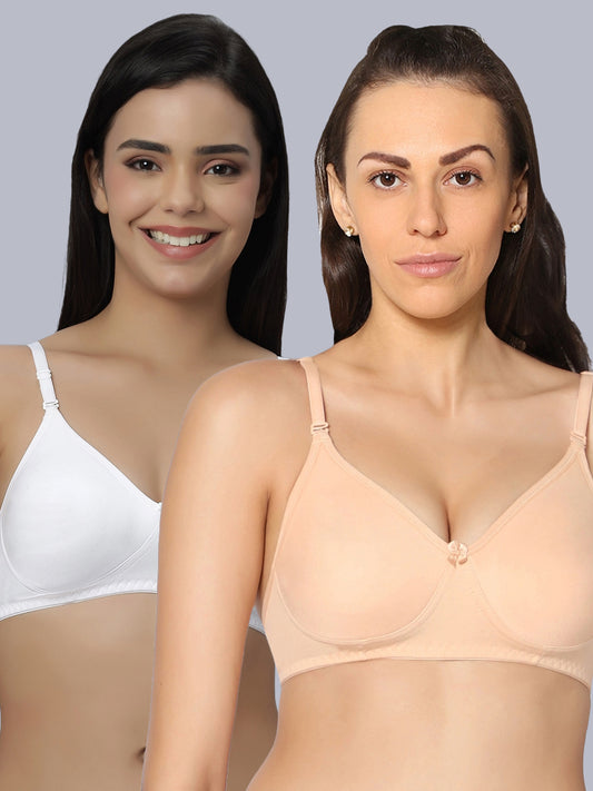 Eden101 Soft Padded Full Coverage Bra (Pack of 2)
