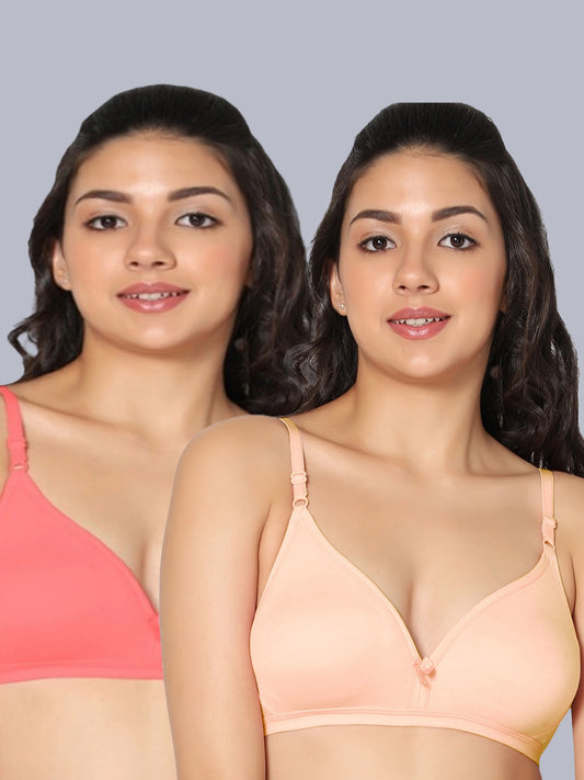 Eden02 Non Padded Medium Coverage Bra (Pack of 2)
