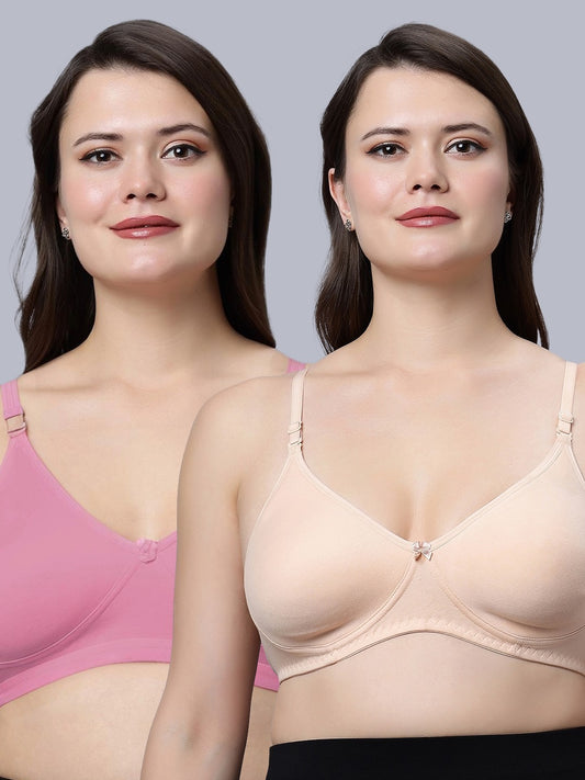 Eden08 Non Padded Full Coverage Bra (Pack of 2)