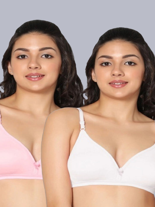 Eden02 Non Padded Medium Coverage Bra (Pack of 2)