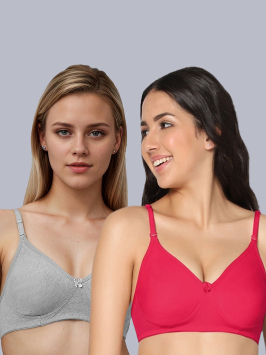 Eden01 Soft Padded Full Coverage Bra (Pack of 2)