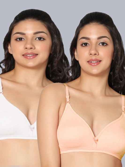 Eden02 Non Padded Medium Coverage Bra (Pack of 2)