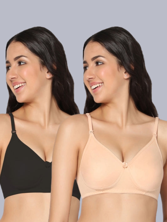 Eden01 Soft Padded Full Coverage Bra (Pack of 2)