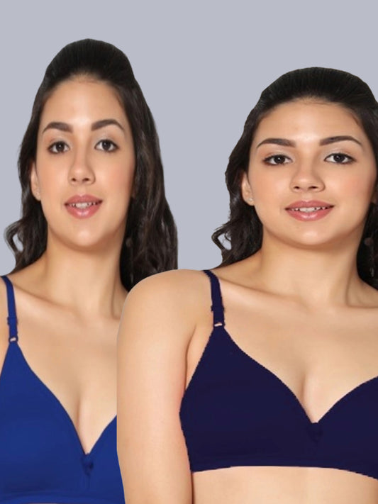 Eden02 Non Padded Medium Coverage Bra (Pack of 2)