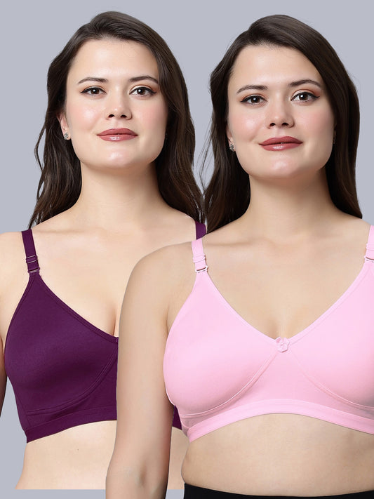 Eden08 Non-Padded Full Coverage Bra (Pack of 2)