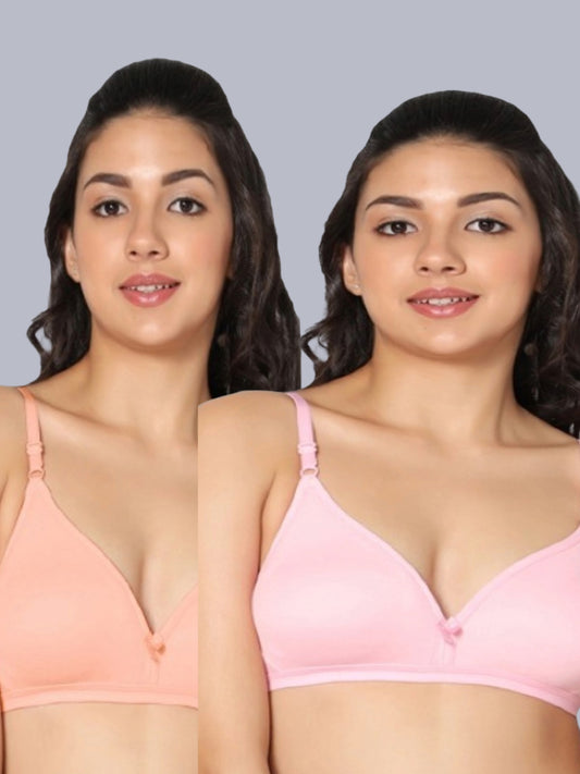 Eden02 Non Padded Medium Coverage Bra (Pack of 2)