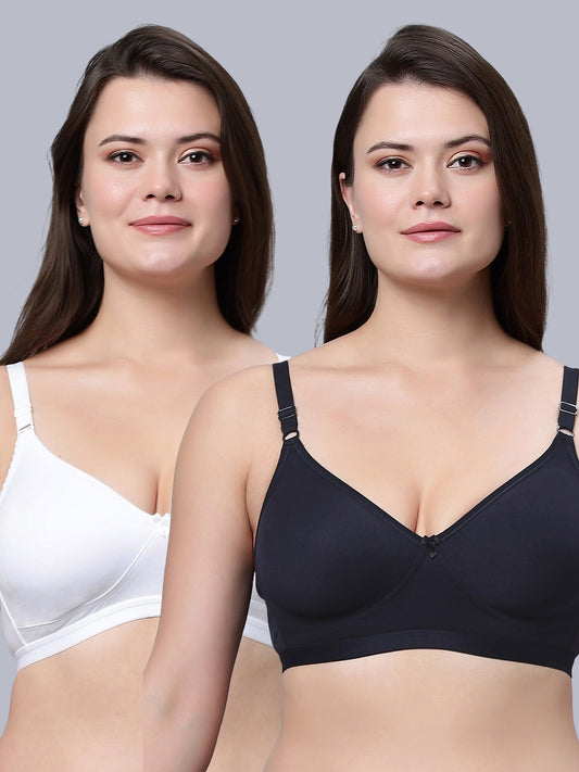 Eden08  Non-Padded Full Coverage Bra (Pack of 2)