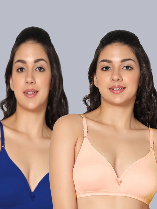 Eden02 Non Padded Medium Coverage Bra (Pack of 2)