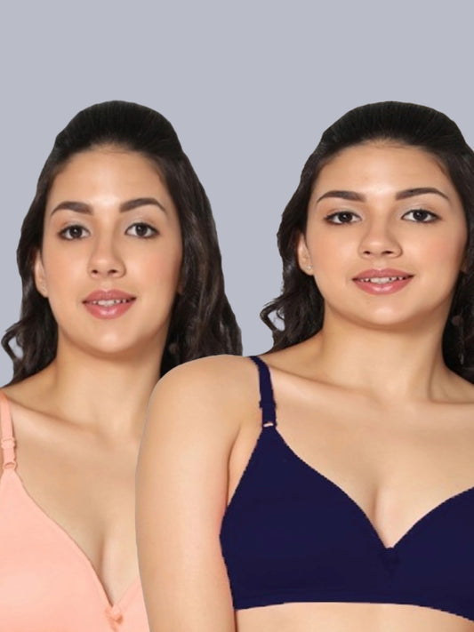 Eden02 Non Padded Medium Coverage Bra (Pack of 2)