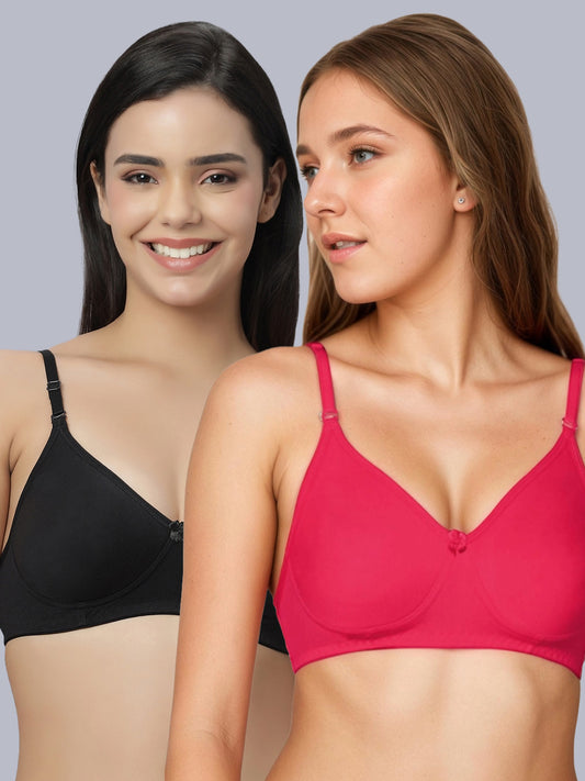 Eden101 Soft Padded Full Coverage Bra (Pack of 2)