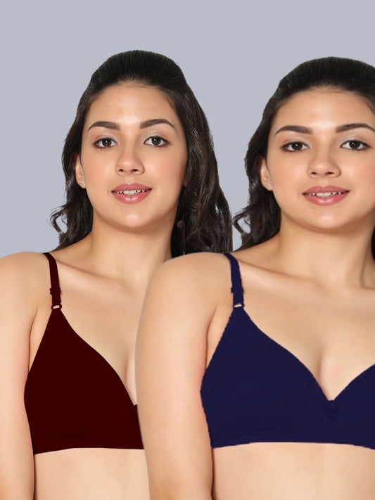 Eden02 Non Padded Medium Coverage Bra (Pack of 2)