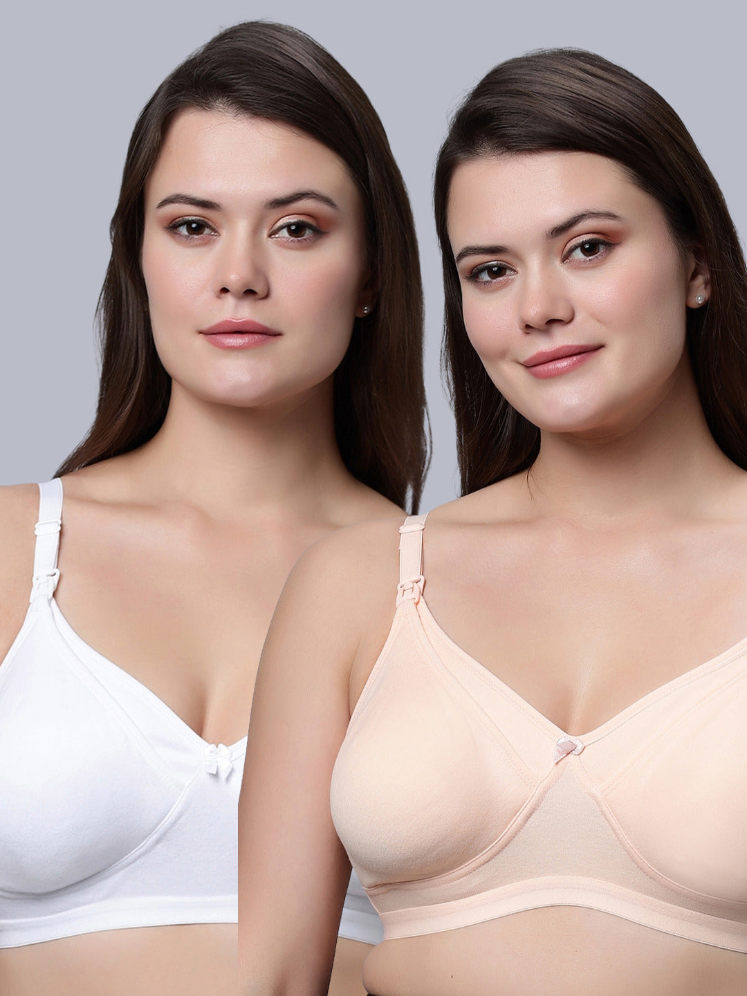EDEN04 Full Coverage Non Padded Nursing/Maternity Bra  (Pack of 2)