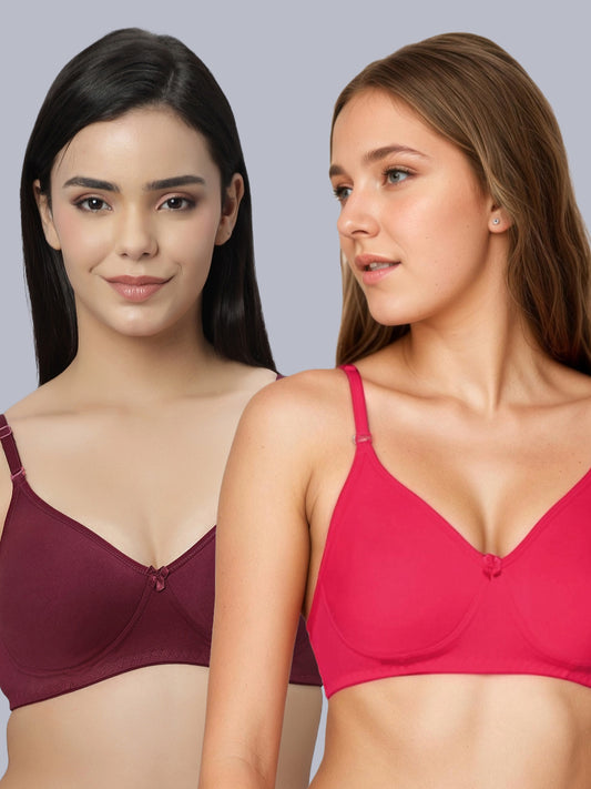 Eden101 Soft Padded Full Coverage Bra (Pack of 2)