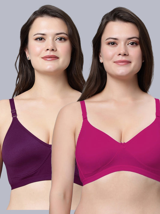 Eden08 Non-Padded Full Coverage Bra (Pack of 2)