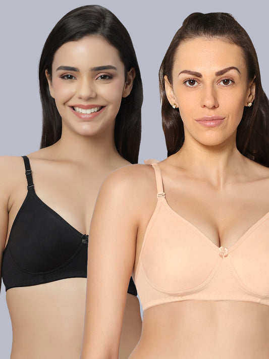 Eden101 Soft Padded Full Coverage Bra (Pack of 2)