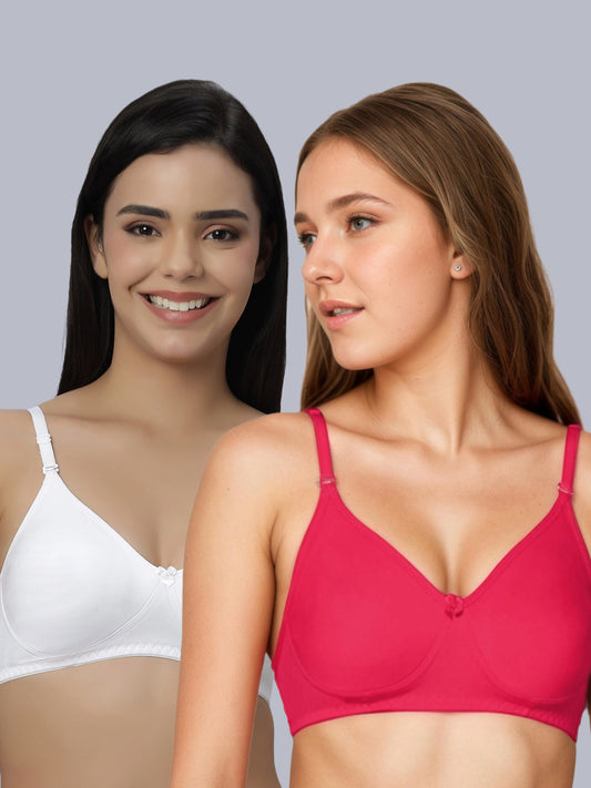 Eden101 Soft Padded Full Coverage Bra (Pack of 2)