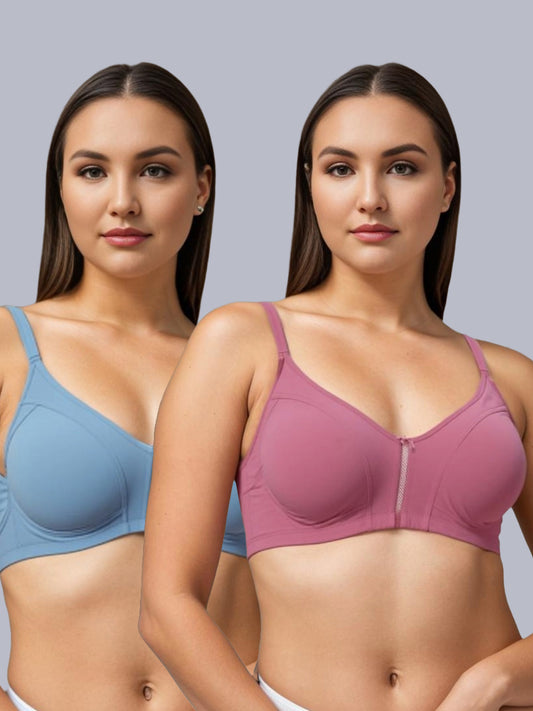 Eden  Non-Padded Full Coverage Bra (Pack of 2)