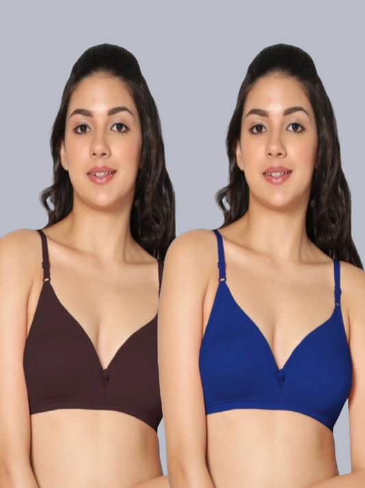 Eden02 Non Padded Medium Coverage Bra (Pack of 2)