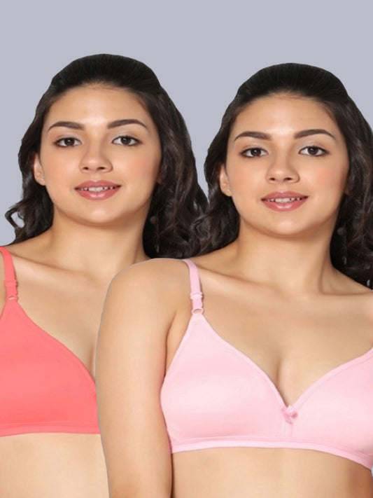 Eden02 Non Padded Medium Coverage Bra (Pack of 2)