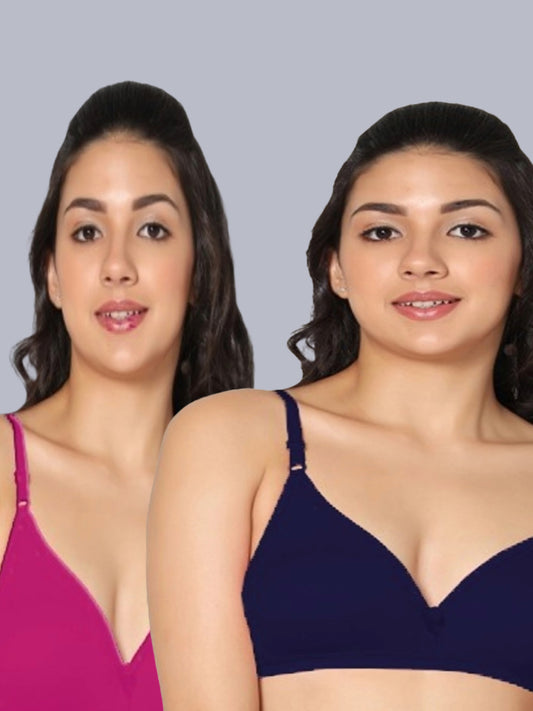 Eden02 Non Padded Medium Coverage Bra (Pack of 2)