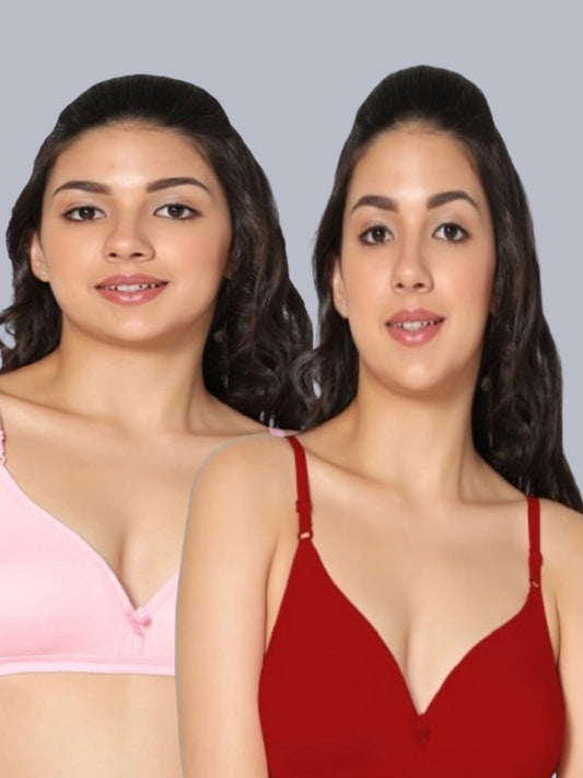 Eden02 Non Padded Medium Coverage Bra (Pack of 2)