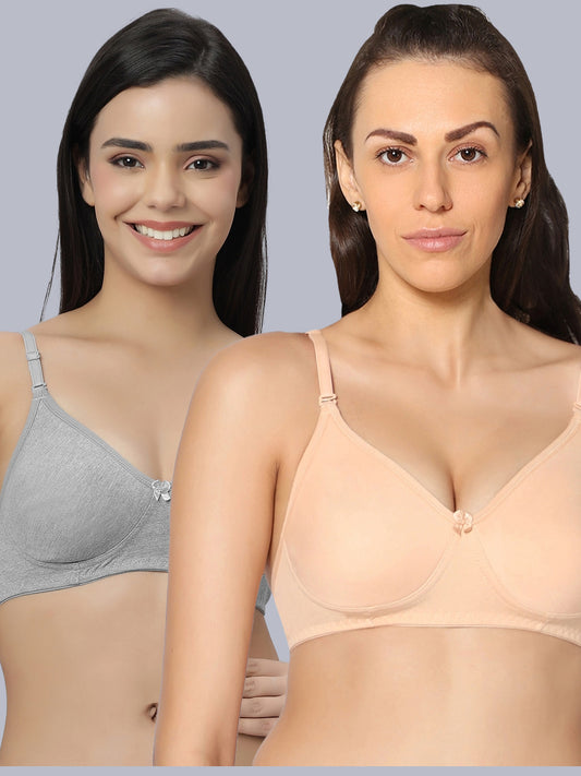 Eden101 Soft Padded Full Coverage Bra (Pack of 2)