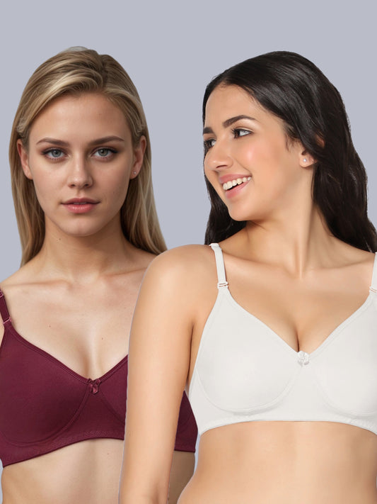 Eden01 Soft Padded Full Coverage Bra (Pack of 2)