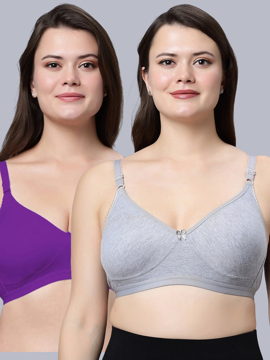 Eden08 Non-Padded Full Coverage Bra (Pack of 2)