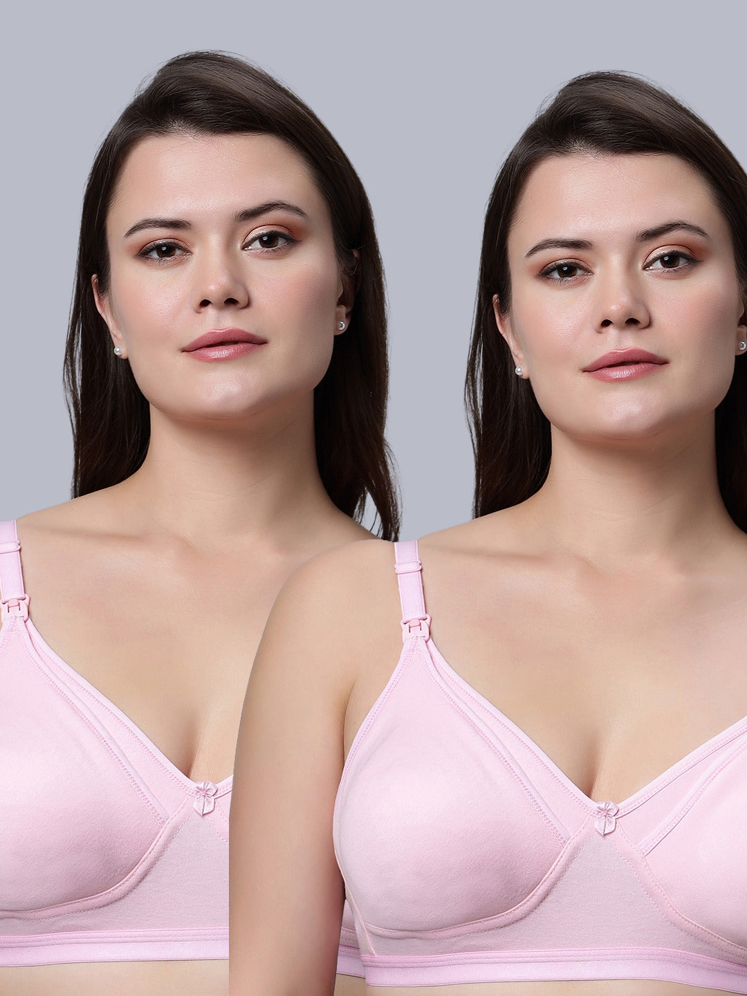EDEN04 Full Coverage Non Padded Nursing/Maternity Bra  (Pack of 2)