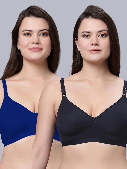 Eden08  Non-Padded Full Coverage Bra (Pack of 2)