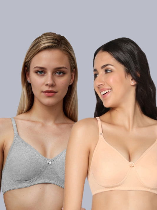 Eden01 Soft Padded Full Coverage Bra (Pack of 2)