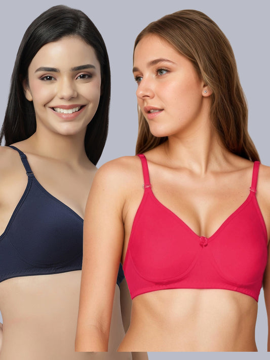 Eden101 Soft Padded Full Coverage Bra (Pack of 2)
