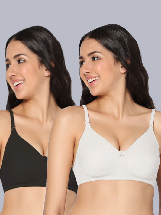 Eden01 Soft Padded Full Coverage Bra (Pack of 2)