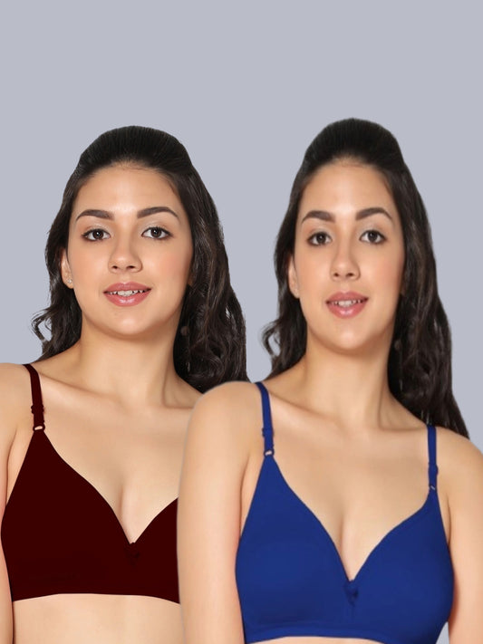 Eden02 Non Padded Medium Coverage Bra (Pack of 2)