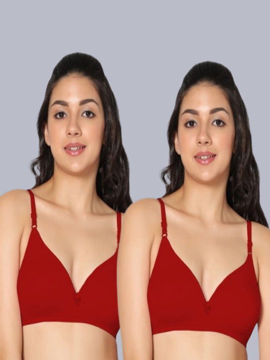 Eden02 Non Padded Medium Coverage Bra (Pack of 2)