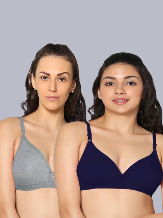 Eden02 Non Padded Medium Coverage Bra (Pack of 2)