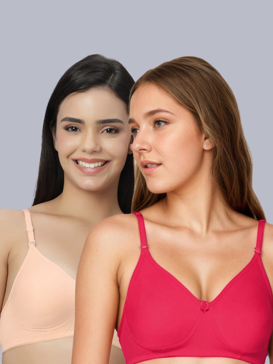 Eden101 Soft Padded Full Coverage Bra (Pack of 2)