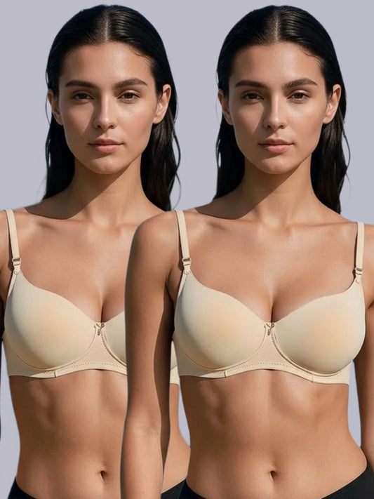 Wirefree, Padded, Plus Size, Cotton ,Medium Coverage ,Tshirt Bra, Eden 110,BEIGE