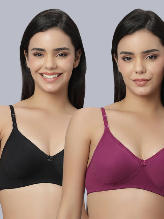 Eden101 Soft Padded Full Coverage Bra (Pack of 2)