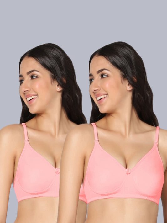 Eden01  Soft Padded Full Coverage T Shirt Bra (Pack of 2)