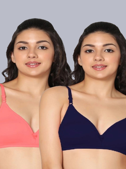 Eden02 Non Padded Medium Coverage Bra (Pack of 2)