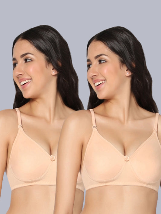 Eden01 Soft Padded Full Coverage Bra (Pack of 2)