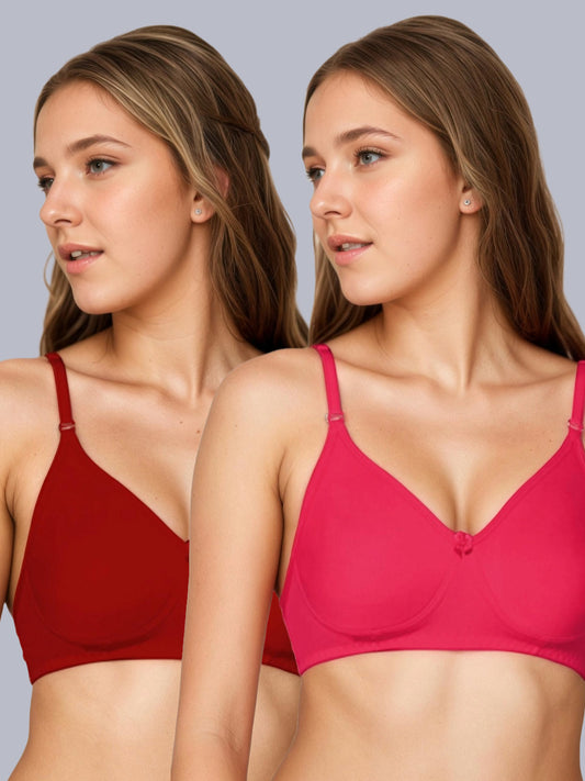 Eden101 Soft Padded Full Coverage Bra (Pack of 2)