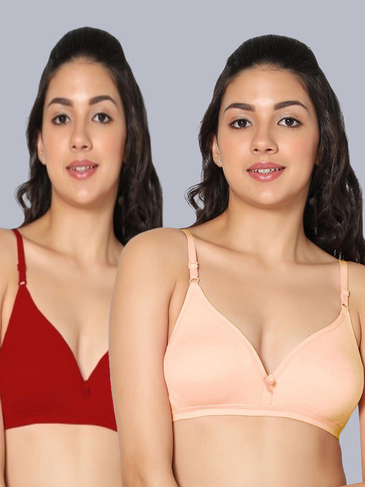 Eden02 Non Padded Medium Coverage Bra (Pack of 2)