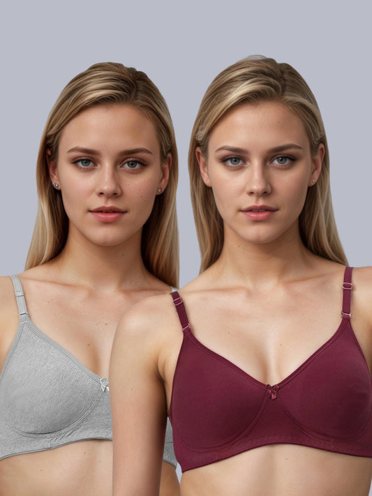 Eden01 Soft Padded Full Coverage Bra (Pack of 2)