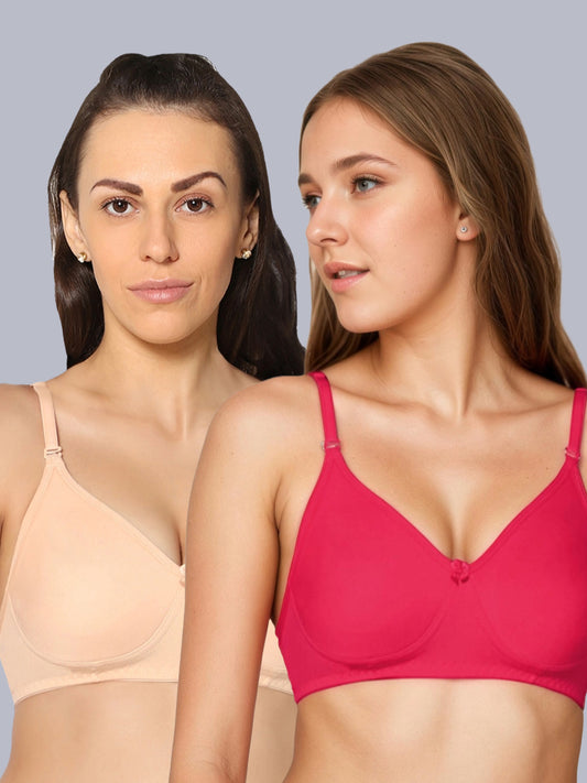 Eden101 Soft Padded Full Coverage Bra (Pack of 2