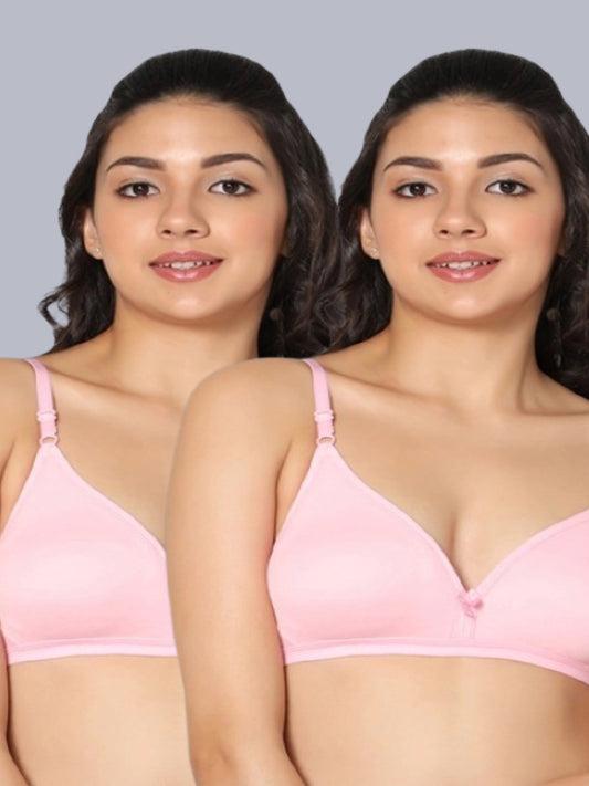 Eden02 Non Padded Medium Coverage Bra (Pack of 2)