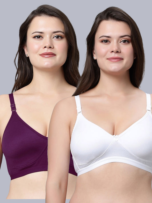 Eden08 Non-Padded Full Coverage Bra (Pack of 2)